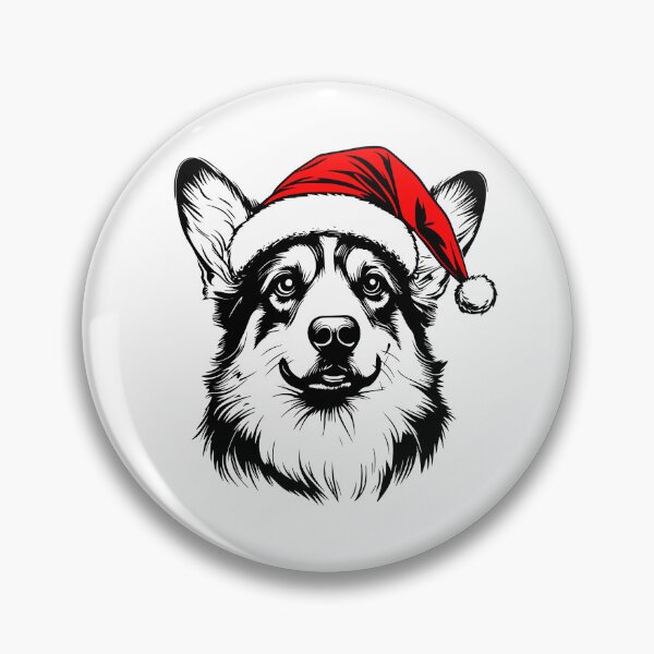 Item preview, Perro Corgi navideño con gorro de Papá Noel designed and sold by BKDIGITALSHOP.