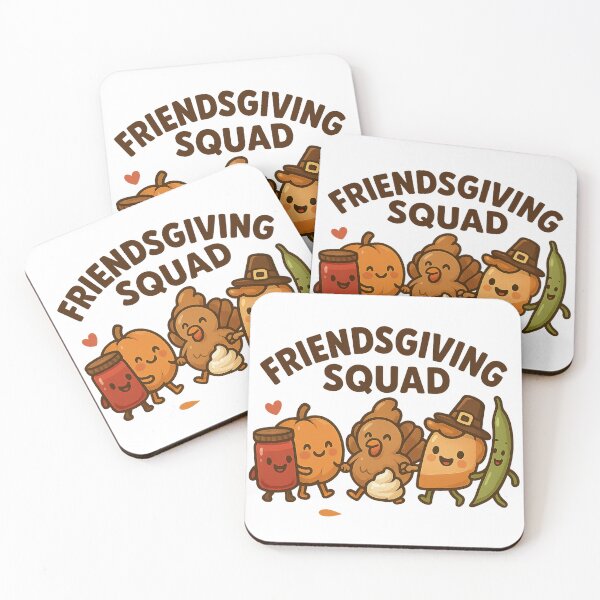 Item preview, Friendsgiving Squad Cute Thanksgiving Characters designed and sold by THE JIZU SHOP.