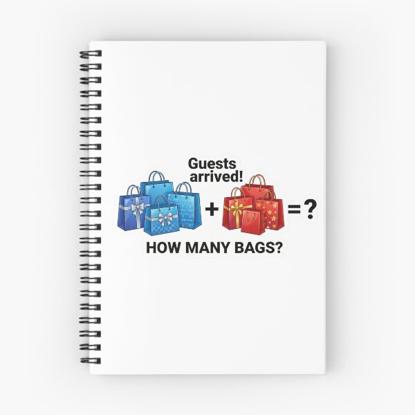 Item preview, Guests Arrived! – How Many Gift Bags Christmas Math Sticker for Kids 4-8 designed and sold by MiracleDroplet.