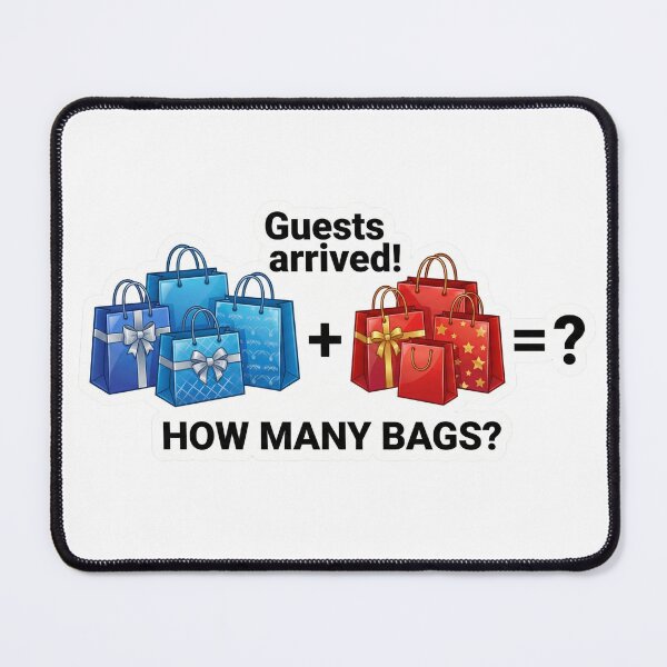 Item preview, Guests Arrived! – How Many Gift Bags Christmas Math Sticker for Kids 4-8 designed and sold by MiracleDroplet.
