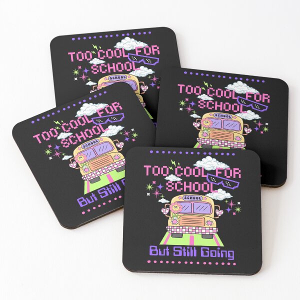 Item preview, Too Cool for School But Still Going – Retro Funny School Bus Design designed and sold by Eyesome.