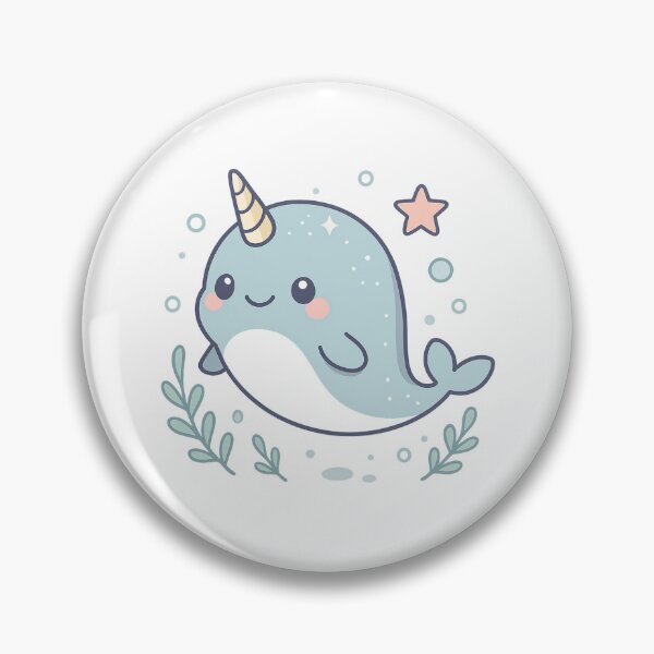 Aperçu de l'œuvre Kawaii Baby Narwhal Sticker – Cute Pastel Anime Narwhal, Adorable Chibi Water Creature, Aesthetic Soft Kawaii Art créée et vendue par RedStudioPRO872.