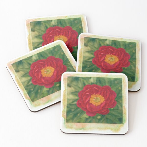 Item preview, Red Peony Flower: Transfer designed and sold by Tridentulus.