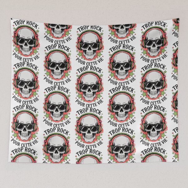 Item preview, Colorful Rock Skull Too Rock for This Life designed and sold by thaovinhquoch08.