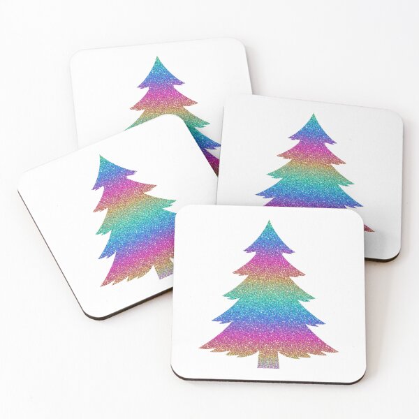 Item preview, Holographic Glitter Christmas Tree | Rainbow Shimmer Holiday Art designed and sold by Thaliandra.