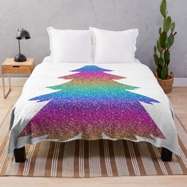Item preview, Holographic Glitter Christmas Tree | Rainbow Shimmer Holiday Art designed and sold by Thaliandra.