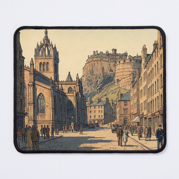 Item preview, The Royal Mile at Edinburgh Japanese Woodblock Print designed and sold by Takeda-art.