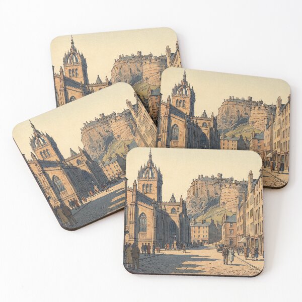 Item preview, The Royal Mile at Edinburgh Japanese Woodblock Print designed and sold by Takeda-art.