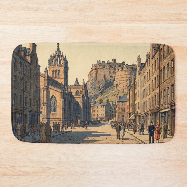 Item preview, The Royal Mile at Edinburgh Japanese Woodblock Print designed and sold by Takeda-art.