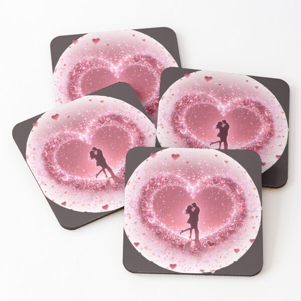 Item preview, Une scène romantique d'un couple dans un cœur lumineux (cadeau de Saint-Valentin) designed and sold by thechoice1.