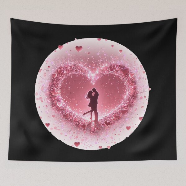 Item preview, Une scène romantique d'un couple dans un cœur lumineux (cadeau de Saint-Valentin) designed and sold by thechoice1.