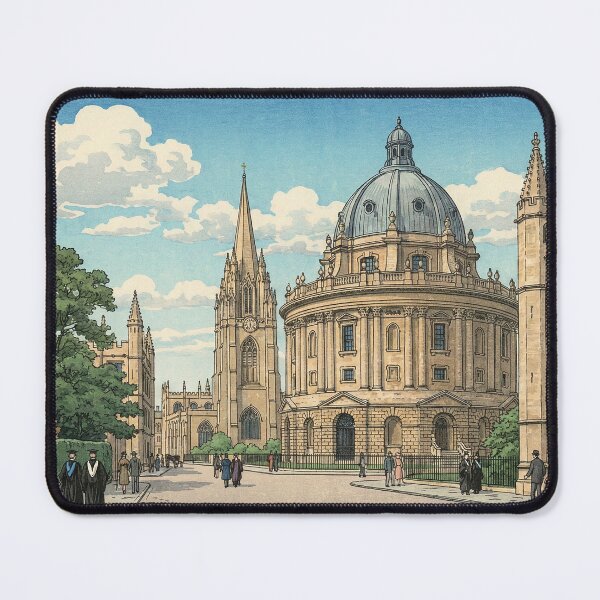 Item preview, The Radcliffe Camera in Oxford University Japanese Woodblock Print designed and sold by Takeda-art.