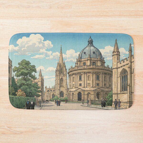 Item preview, The Radcliffe Camera in Oxford University Japanese Woodblock Print designed and sold by Takeda-art.