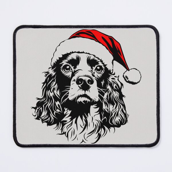 Item preview, Christmas Dog American Cocker Spaniel with Santa Hat designed and sold by BKDIGITALSHOP.