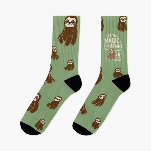 Item preview, Let the magic of Christmas fill your heart with cheer,Cute Sloth designed and sold by CloudyPress.