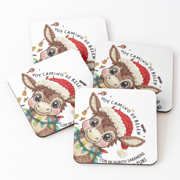 Item preview, Mi Burrito Sabanero Coquette - Faux Latch Hook Christmas Design designed and sold by minlik.