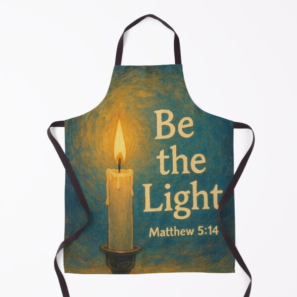 Item preview, Be the Light – Matthew 5:14 Inspirational Candle Artwork designed and sold by mariannrina.