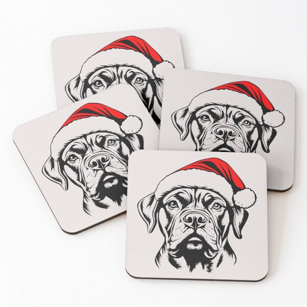 Item preview, Christmas Cane Corso Dog in Santa Hat designed and sold by BKDIGITALSHOP.