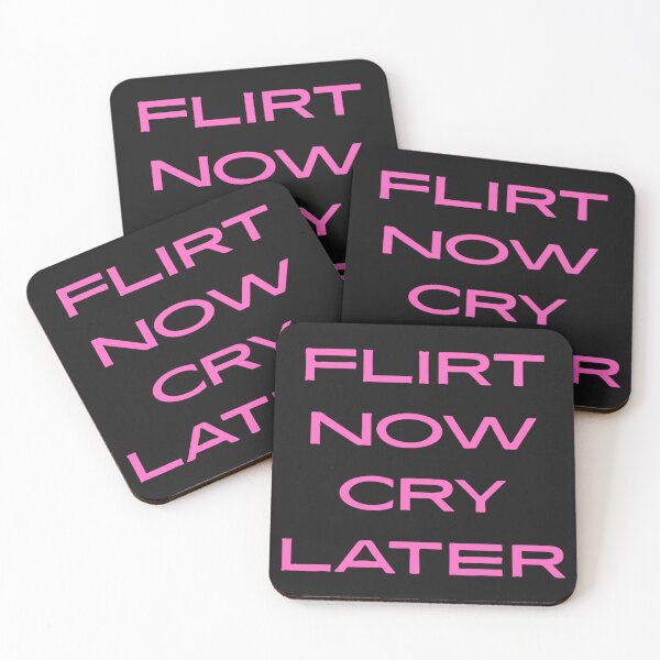 Item preview, Flirt Now, Cry Later – Y2K Pink Bad Girl Aesthetic Design designed and sold by SillyLittleShirts.