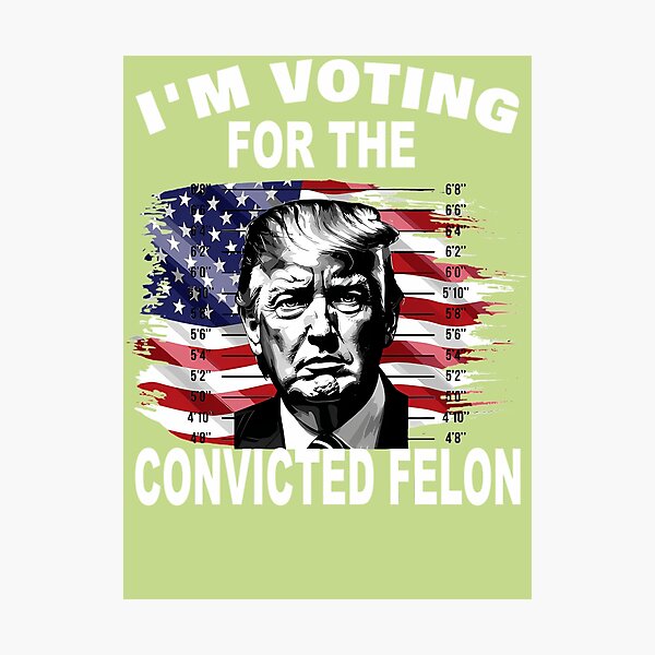 Item preview, I'M-VOTING-FOR-THE-CONVICTED-FELON-2024-FUNNY-TRUMP-T-SHIRT-(2) designed and sold by JonathanCarter4.