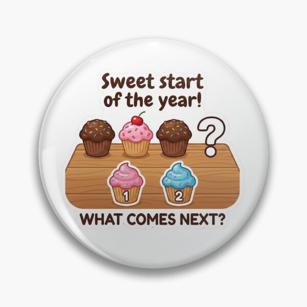 Item preview, Sweet Start of the Year! – What Comes Next Cupcakes Logic Sticker Kids 4-8 designed and sold by MiracleDroplet.