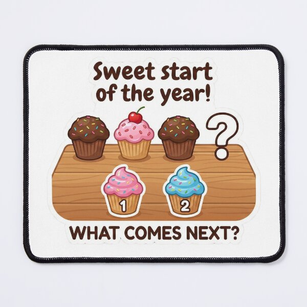Item preview, Sweet Start of the Year! – What Comes Next Cupcakes Logic Sticker Kids 4-8 designed and sold by MiracleDroplet.