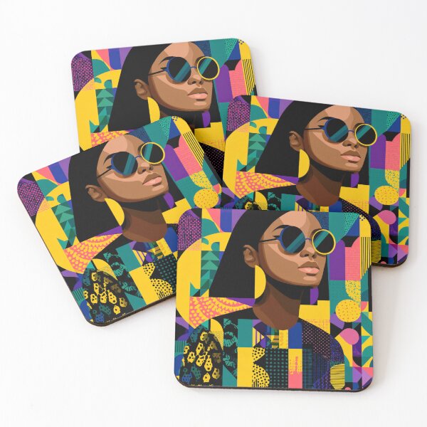 Item preview, Geometric Glam Woman in Bright Colors designed and sold by daila70.