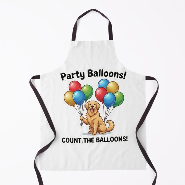 Item preview, Party Balloons! Golden Retriever Count the Balloons – Kids Sticker 4-8 designed and sold by MiracleDroplet.