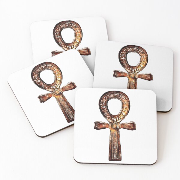 Item preview, Hand-Drawn Wooden Ankh Cross: Ancient Egyptian Symbol of Life designed and sold by Starpuffdesign.