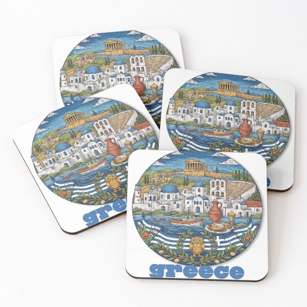 Item preview, Greece in Bloom – A Vibrant Tribute to Culture, Cuisine, and History designed and sold by ForeverPrintsOK.