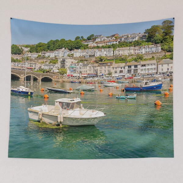 Item preview, East Looe River at high tide - Looe, Cornwall, UK. designed and sold by HazyApplePhoto.