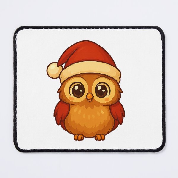 Item preview, Christmas Owl with Santa Hat designed and sold by Napini.