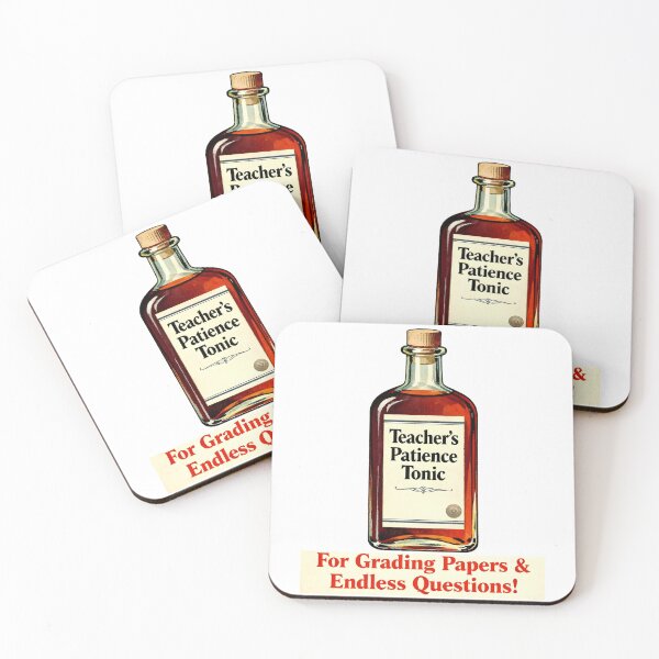 Item preview, Teacher's Patience Tonic - Funny Vintage Apothecary Label designed and sold by LostFutureFactory.