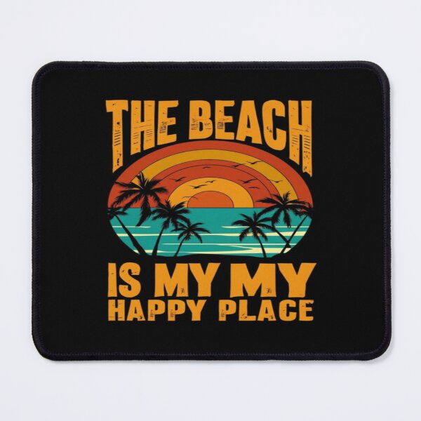 Item preview, Tropical Sunset Beach Design – Palm Trees, Waves & Birds – My Happy Place Vibes designed and sold by Bright Nest Studio.