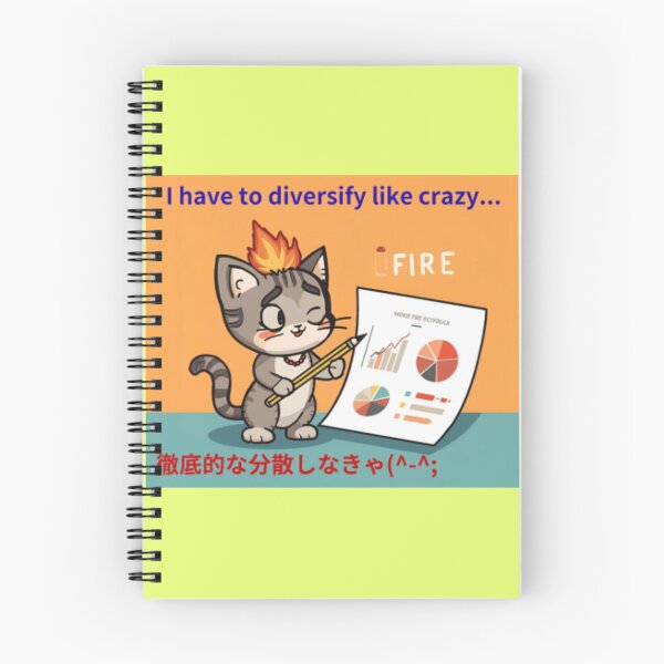 Item preview, A cute cat considering diversified investments, looking at a portfolio.﻿ designed and sold by pinkish-petals.