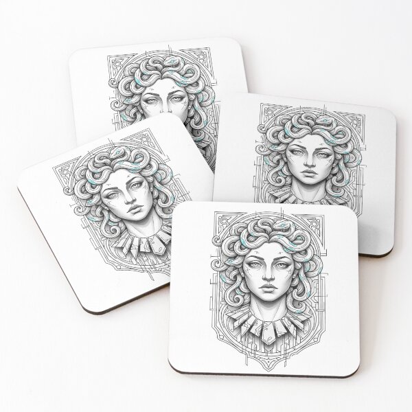 Item preview, Ancient Medusa Tribal Snakes with Lines Design designed and sold by Erbearen.