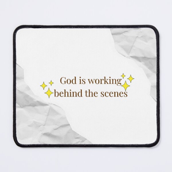 Item preview, God Is Working Behind the Scenes – Christian Aesthetic Collage Design designed and sold by Jahira.co.