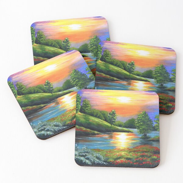 Item preview, Evening light on the river designed and sold by MariaWinterArt.
