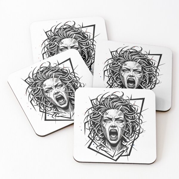 Item preview, Screaming Woman Popart Black and White designed and sold by Erbearen.