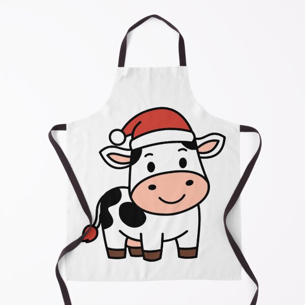 Item preview, Cute Christmas Cow – Kawaii Farm Animal in Santa Hat Illustration for Stickers, Kids Gifts, Holiday Cards & Festive Decor designed and sold by CosmoPixelArts.