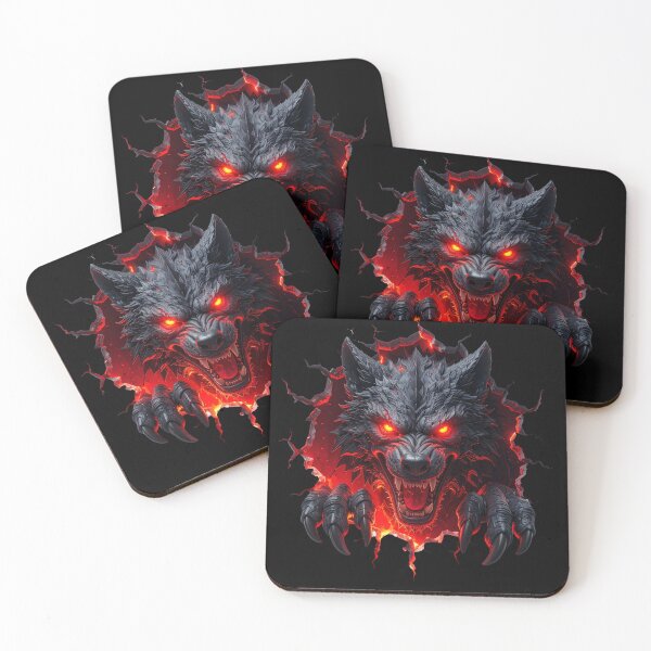 Item preview, Fire wolf Cracking Through t-shirt  designed and sold by Alicjareign.