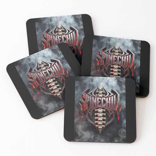 Item preview, Spinechill Inferno Spine Logo – Dark Horror Tribal Metal Emblem designed and sold by Vertura Group.