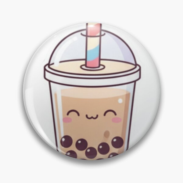 Item preview, Kawaii Bubble Tea Sticker - Happy Boba Milk Tea with Tapioca Pearls designed and sold by CosmoMerchStore.
