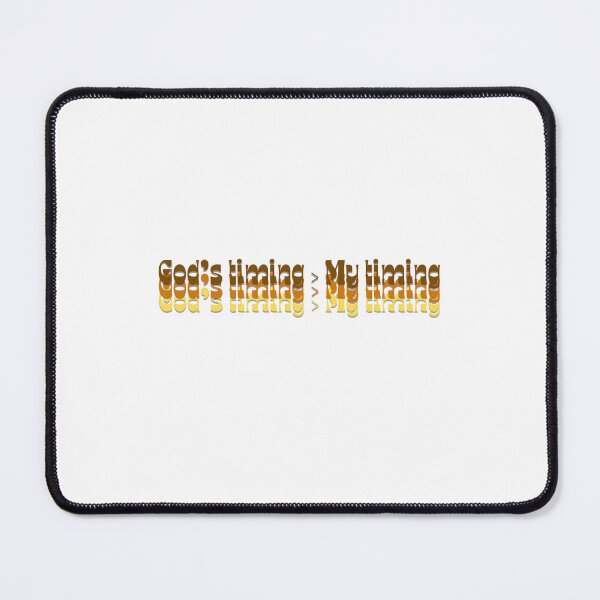 Item preview, God’s Timing Is Greater – Retro Christian Block Text Typography designed and sold by Jahira.co.
