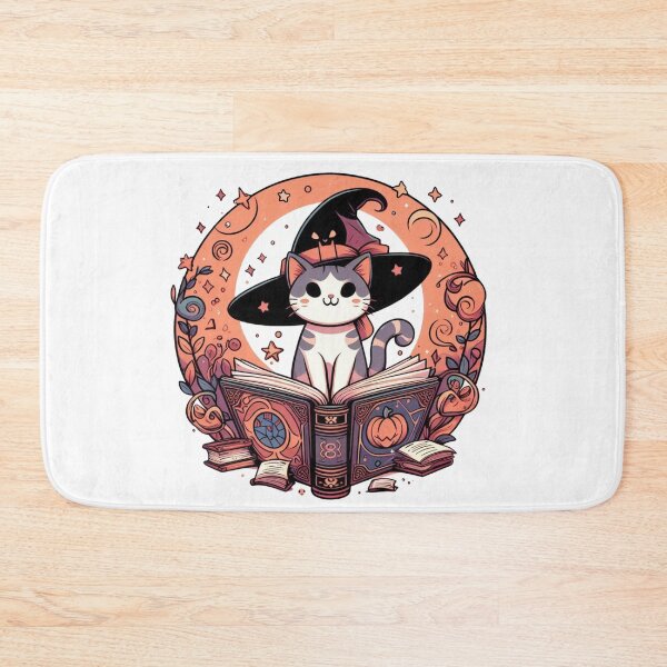 Item preview, Kawaii Halloween Witch Cat Magic Spellbook designed and sold by BigBlueArt.