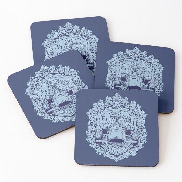 Item preview, Ornate Blue F1 Classic Racer Shield Emblem designed and sold by KiwiRider.