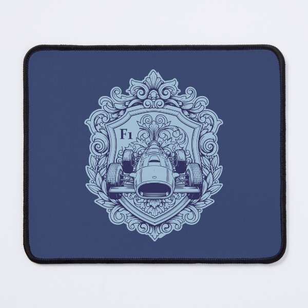 Item preview, Ornate Blue F1 Classic Racer Shield Emblem designed and sold by KiwiRider.