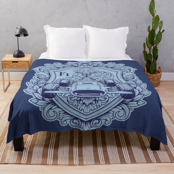 Item preview, Ornate Blue F1 Classic Racer Shield Emblem designed and sold by KiwiRider.