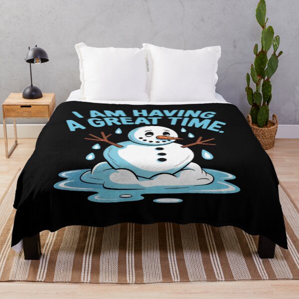 Item preview, I Am Having a Great Time Melting Snowman Irony Winter Humor Design designed and sold by SplashTastic.