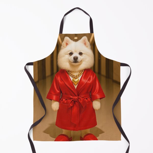 Item preview, Luxury Red Robe Pup – The Must-Have Dog Fashion Artwork designed and sold by Sim shin.